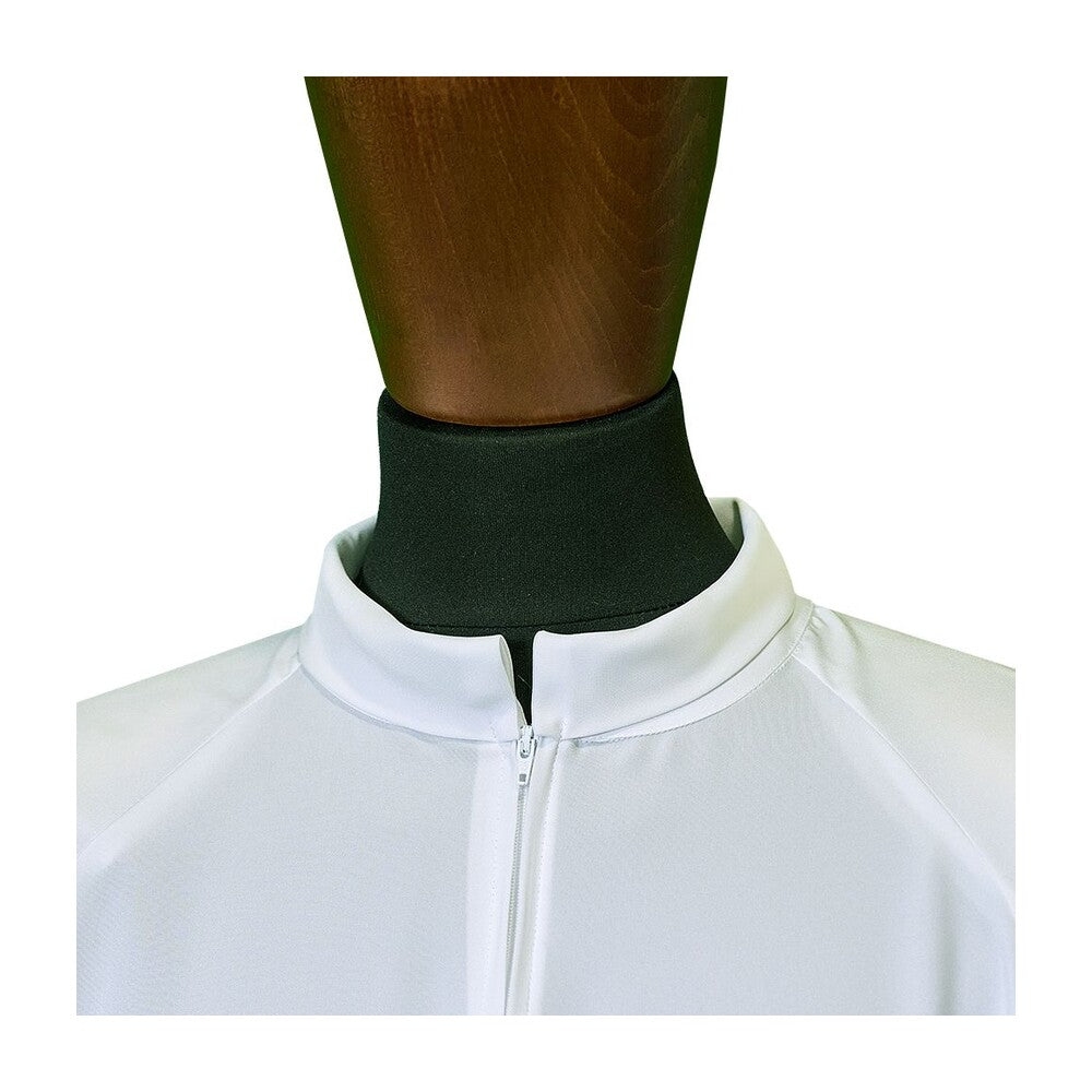 Flared Cut Raglan Alb with Classic Turn-Down Collar