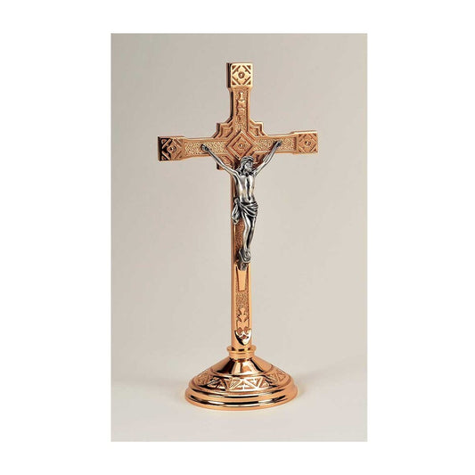 17” High Cast Textured Bronze with Jesus