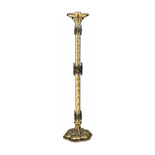 40" Gothic Brass or Silver Plated Paschal Candlestick
