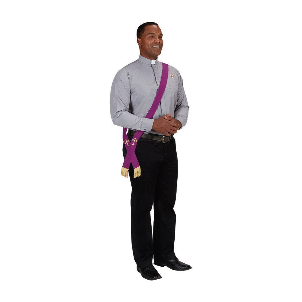 Purple/White Deacon Reversible Stole