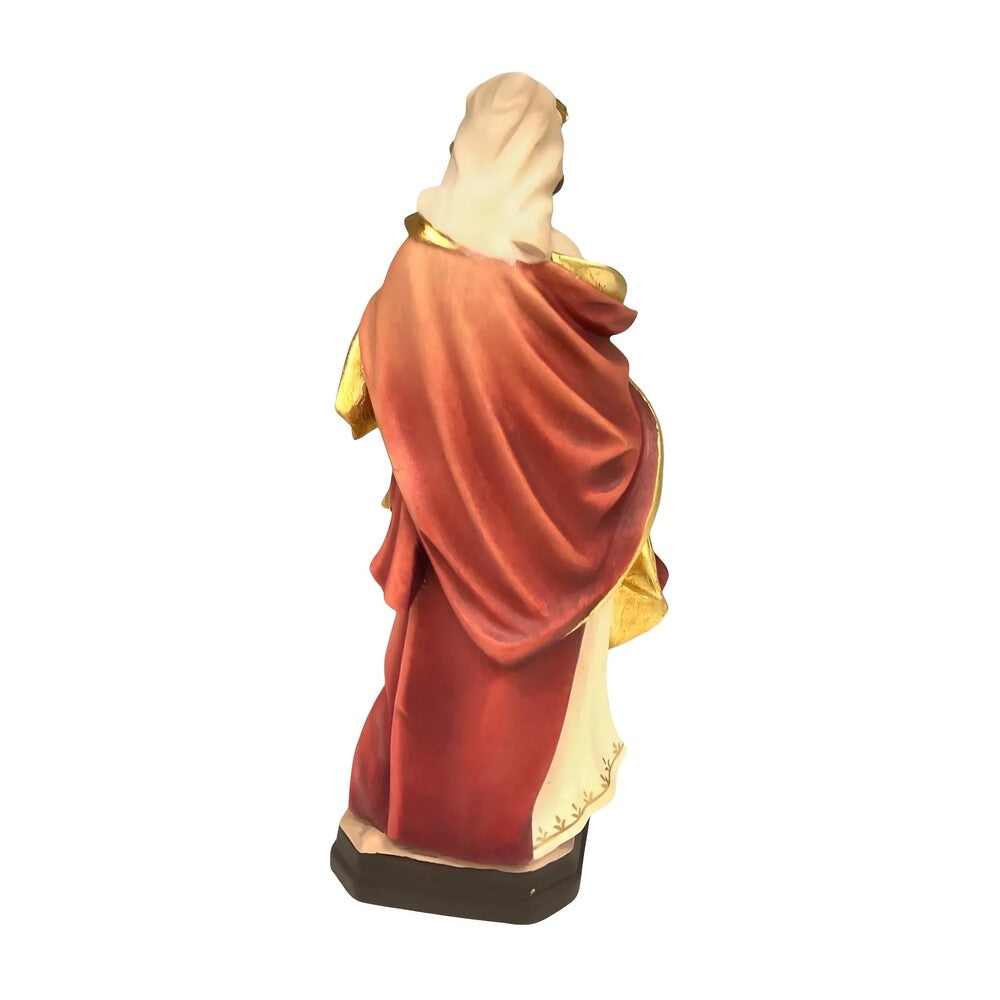 Sculpture Saint Perpetua in carved wood, Val Gardena