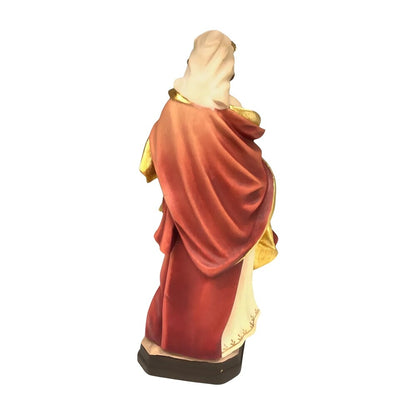 Sculpture Saint Perpetua in carved wood, Val Gardena