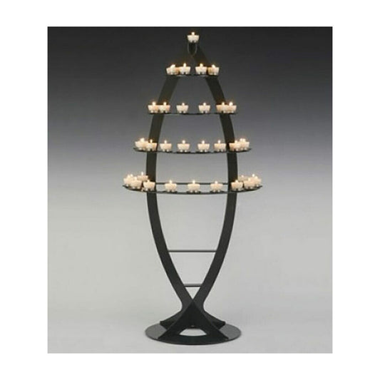 Ichthus Style Wrought Iron Candle Stand