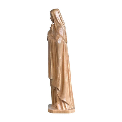 Statue of Saint Thérèse of Lisieux in hand-carved and hand-painted wood