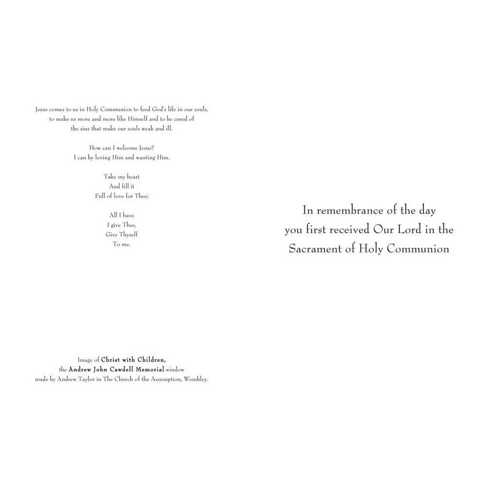 5 7/8” High First Holy Communion Card, DVFCF