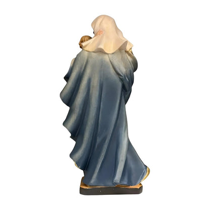 Our Lady of the Heart with Child statue in carved wood from Val Gardena