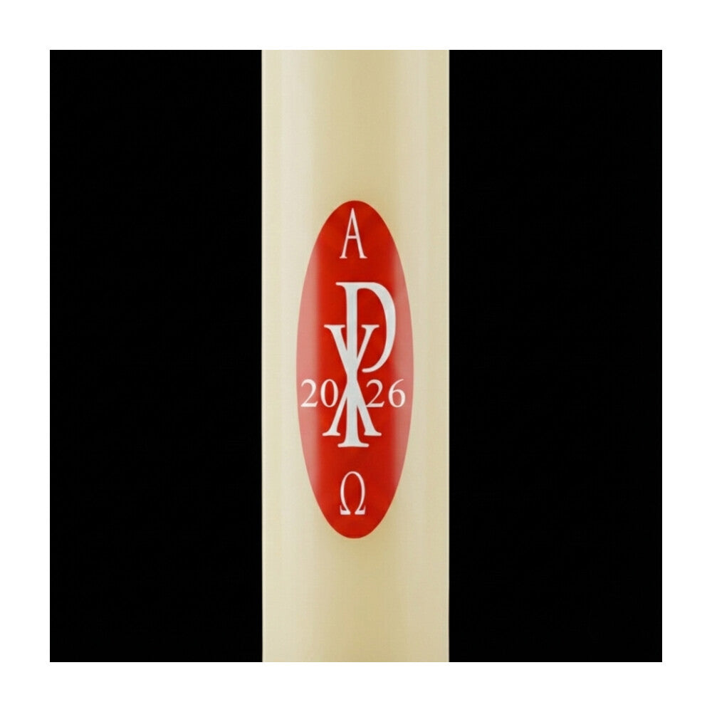 Red Chi-Rho Paschal Candle
