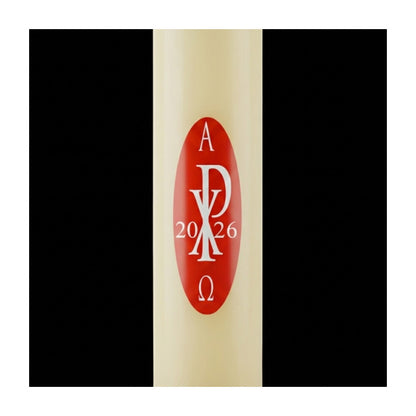 Red Chi-Rho Paschal Candle