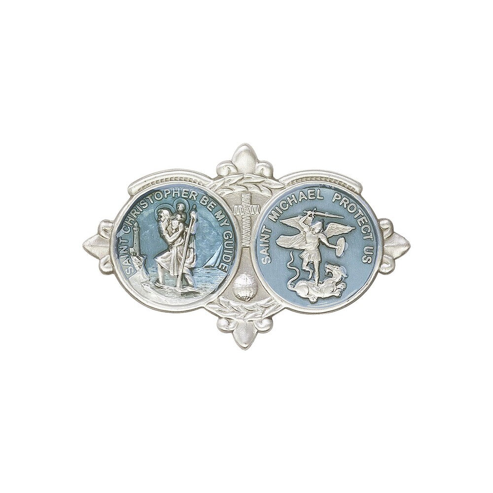 St. Christopher / St Michael Visor Clip