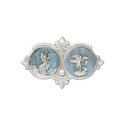 St. Christopher / St Michael Visor Clip