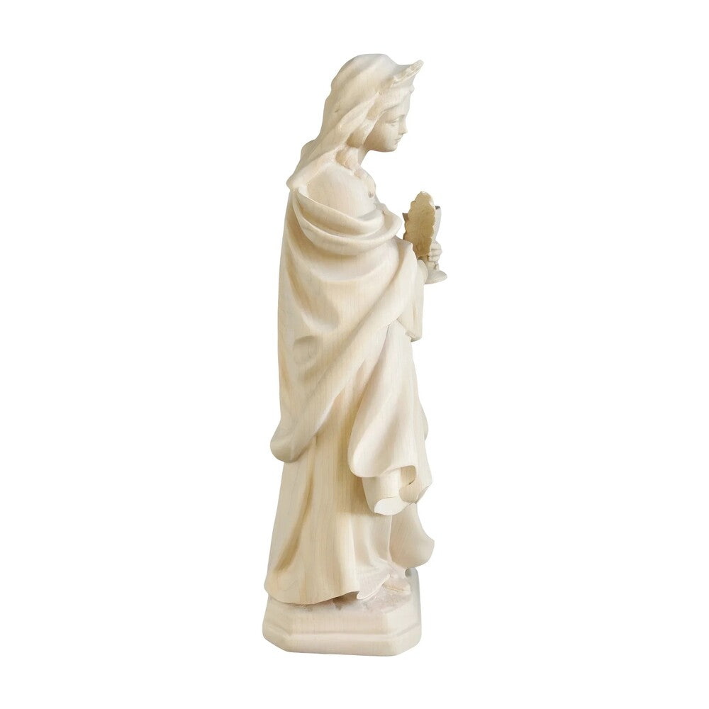 Saint Ottilia Hand-Carved Wood Statue | Val Gardena