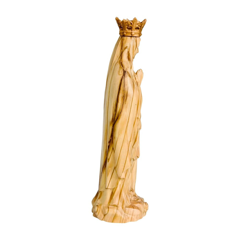 Statue Our Lady of Lourdes Immaculate Conception in Val Gardena Wood with Crown
