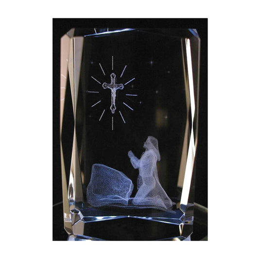 Laser Engraved Crystal Christ of Mt Olive