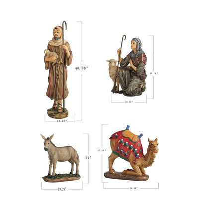 The Real Life Nativity 12 Piece Outdoor Set