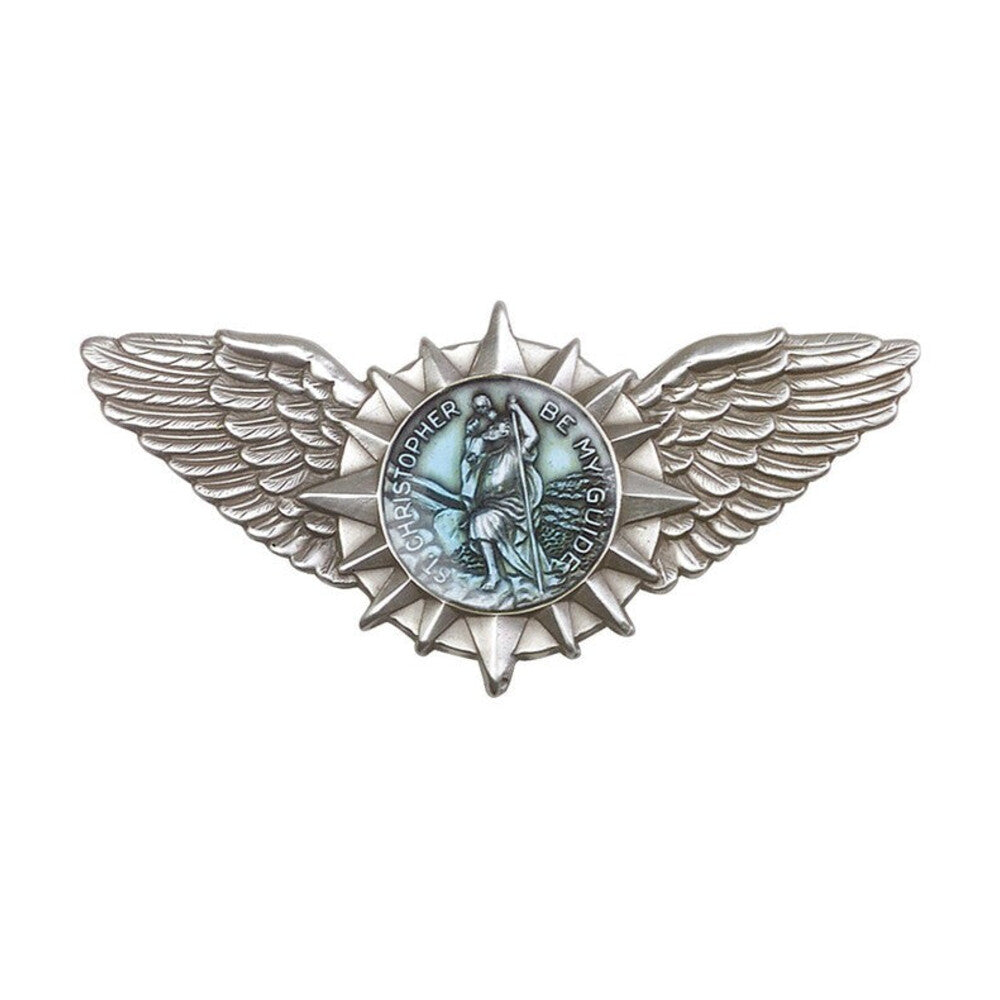 St. Christopher / Wings Visor Clip