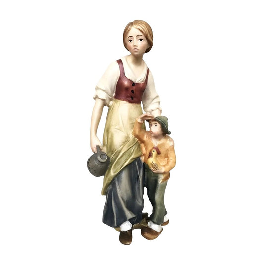 Shepherdess and Child - Maple Wood