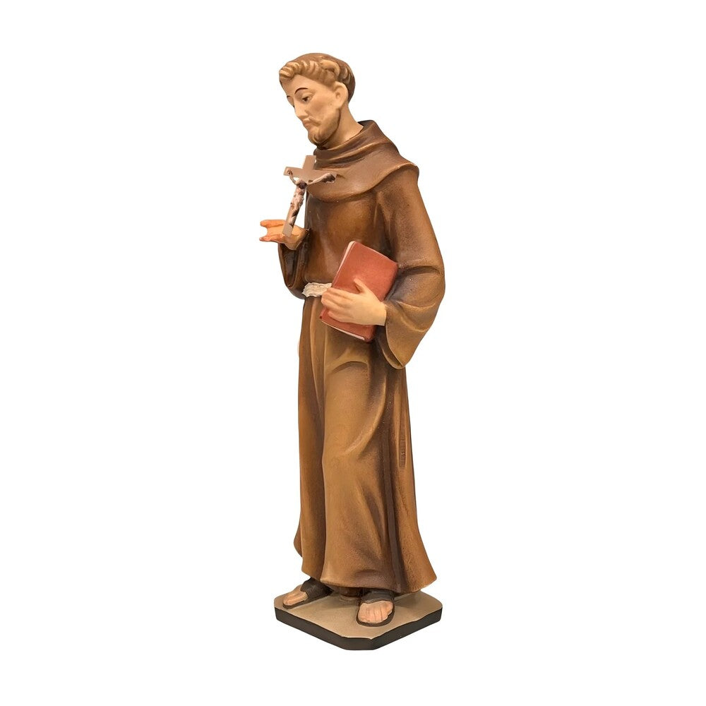 St Conrad Confalonieri Statue in Carved Wood from Val Gardena