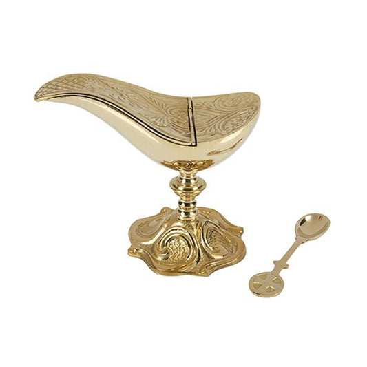 Ornate Boat with Spoon