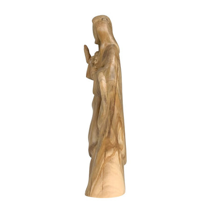 Modern Wooden Sacred Heart of Jesus Sculpture from Val Gardena