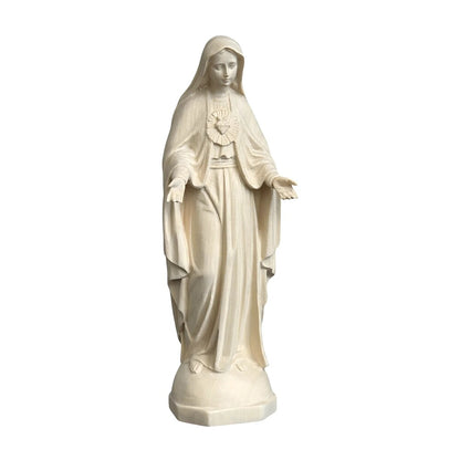 Sculpture of the Immaculate Heart of Mary, Val Gardena Wood Craftsmanship