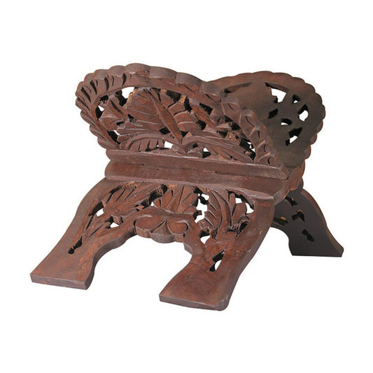 Hand Carved Wood Bible Stand
