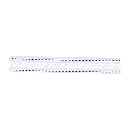 Tropical Weight Poly/Wool Blend Alb With Embroidery Braid