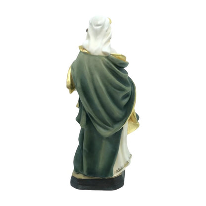 Saint Flora Martyr Sculpture in Val Gardena Wood, Hand-painted