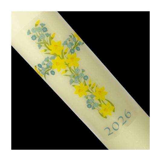 Daffodil Cross Paschal Candle
