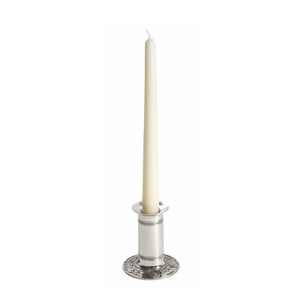 Large Celtic Base Pewter Candle Holder
