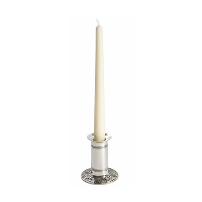 Large Celtic Base Pewter Candle Holder