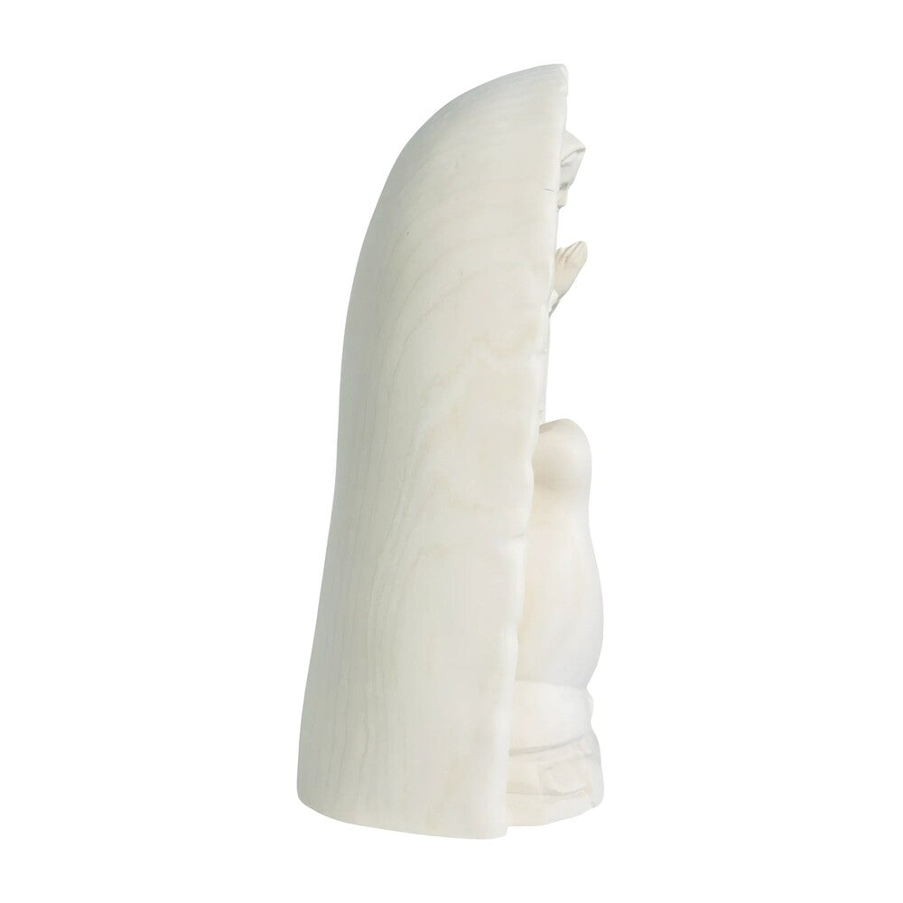 Lourdes Grotto Madonna Statue with Saint Bernadette | Val Gardena Wood Carving