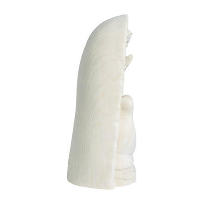Lourdes Grotto Madonna Statue with Saint Bernadette | Val Gardena Wood Carving