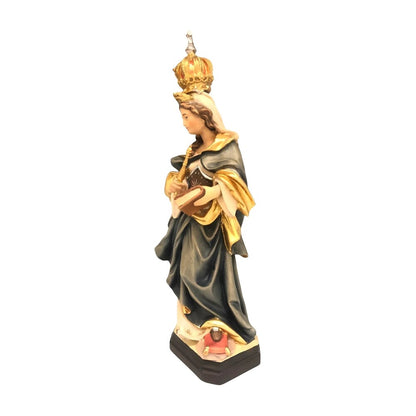 Saint Cunigunde Hand-Painted Wood Statue | Val Gardena Sculpture
