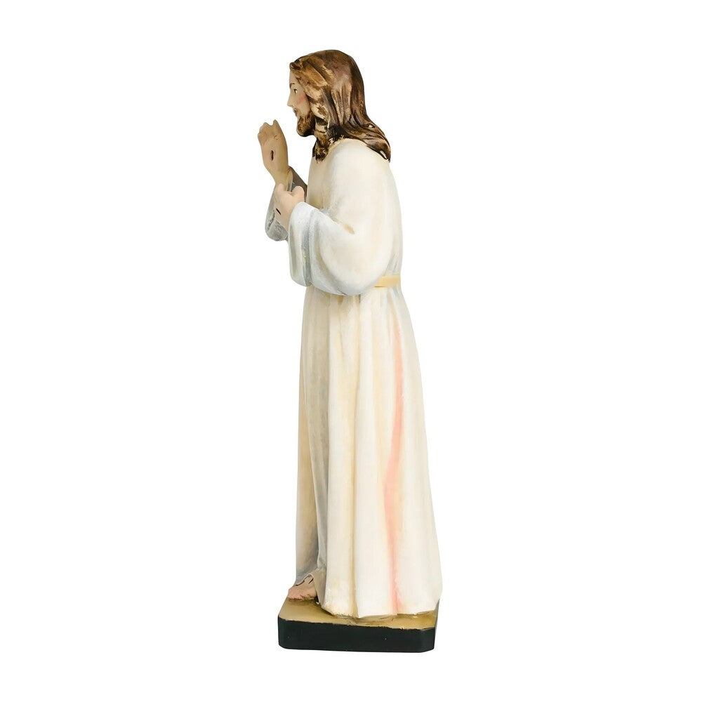Risen Christ, Handcrafted Painted Wood Sculpture