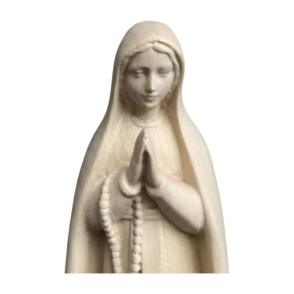 Statue of Our Lady of Lourdes with Saint Bernadette in Wood, Val Gardena