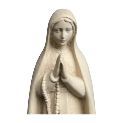 Statue of Our Lady of Lourdes with Saint Bernadette in Wood, Val Gardena