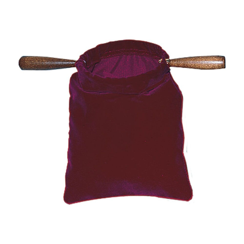 Plain Purple Offering Bag with Hardwood Handles