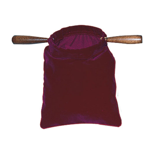 Plain Purple Offering Bag with Hardwood Handles