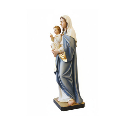 Statue Madonna with the Child Jesus in Artistic Fiber for Val Gardena