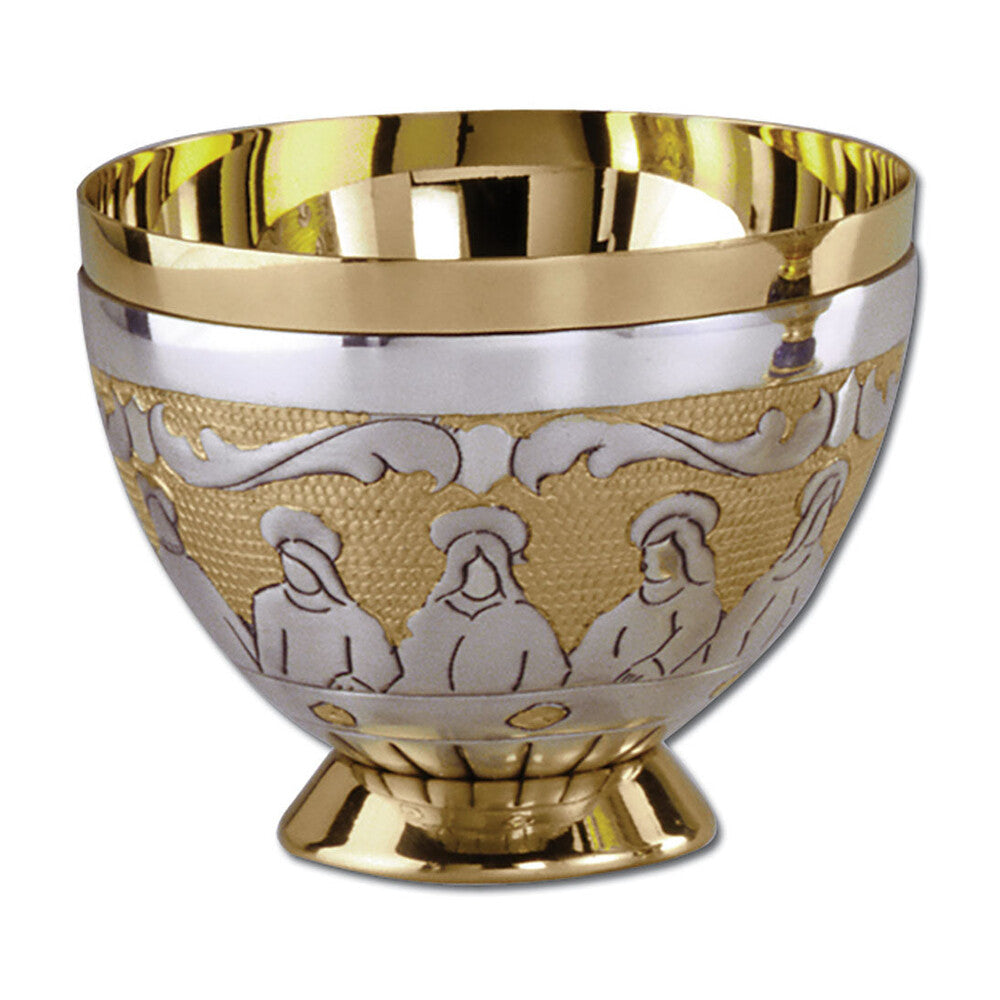 3 1/2" Hand Chiselled open Ciborium Featuring The Twelve Apostles