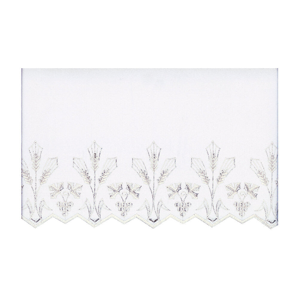 White Silk Embroidered Altar Cloth - Design BV5008