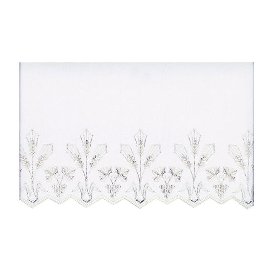 White Silk Embroidered Altar Cloth - Design BV5008