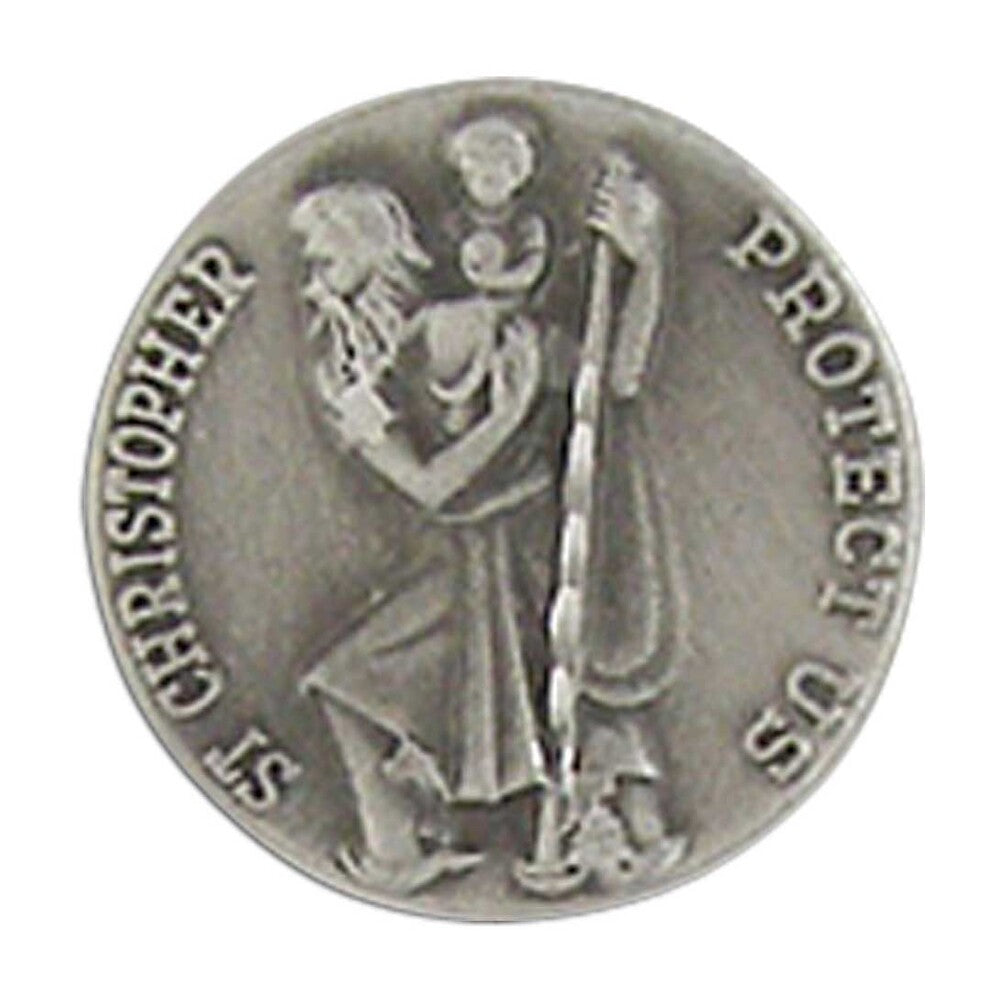 St Christopher Pewter Lapel Pin
