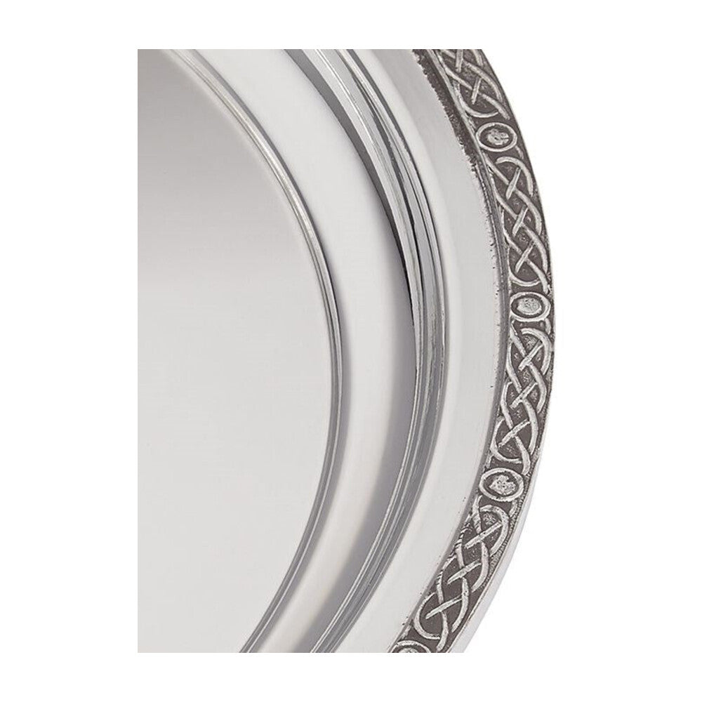 Large Celtic Rim Pewter Tray
