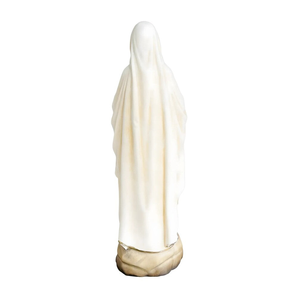 Hand-carved Lourdes Madonna statue in maple and linden wood