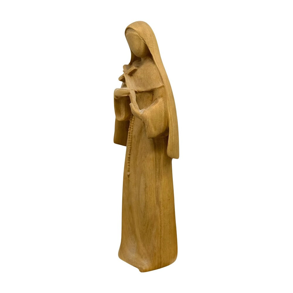 Saint Rita of Cascia Wooden Statue Carved | Modern Design Val Gardena