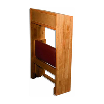 Folding Padded Kneeler Pecan Finish