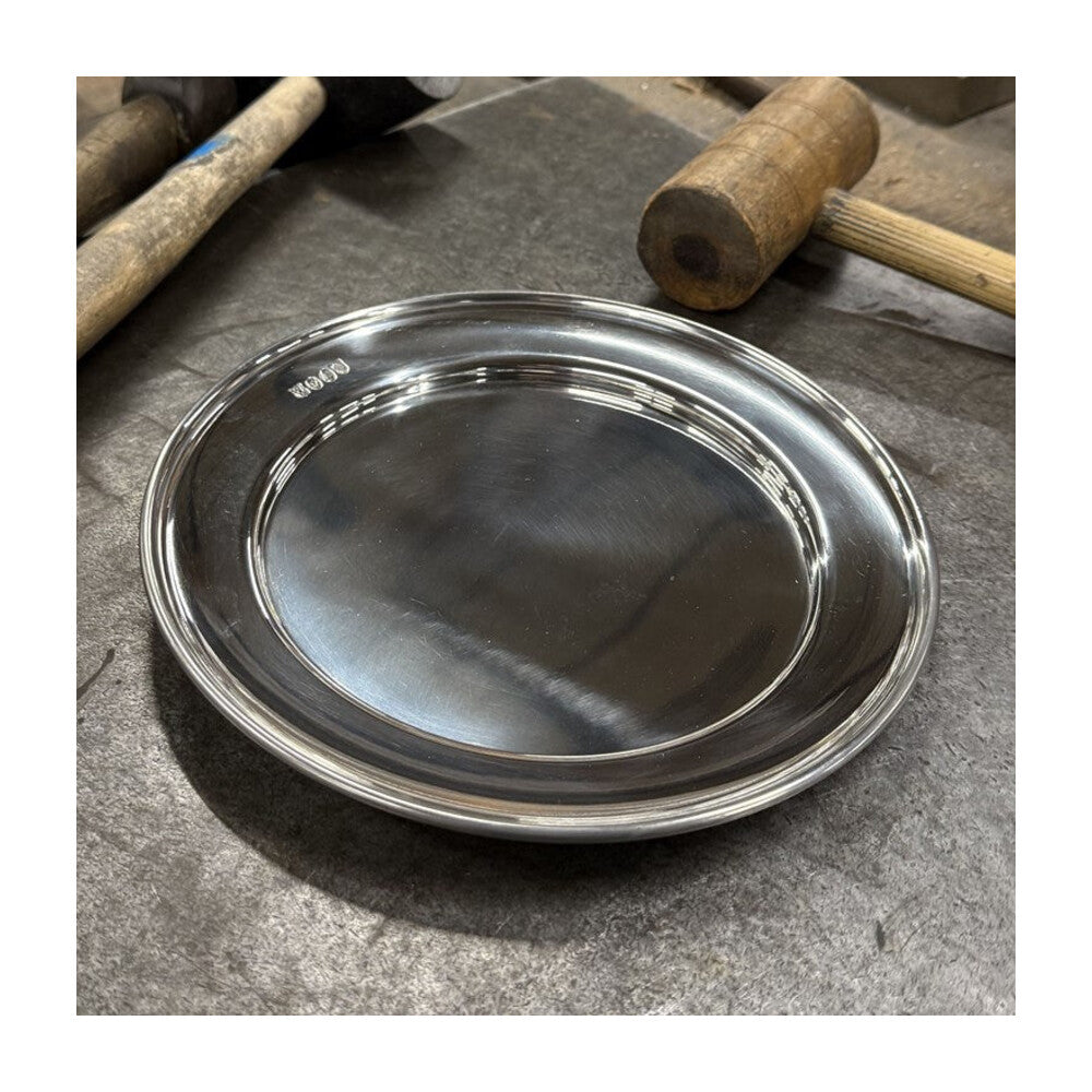 Large Polished Finish Pewter Plate