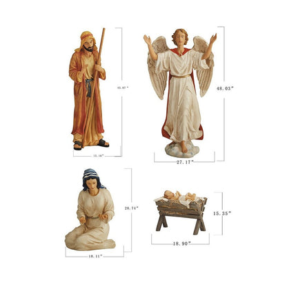The Real Life Nativity 4 Piece Outdoor Set
