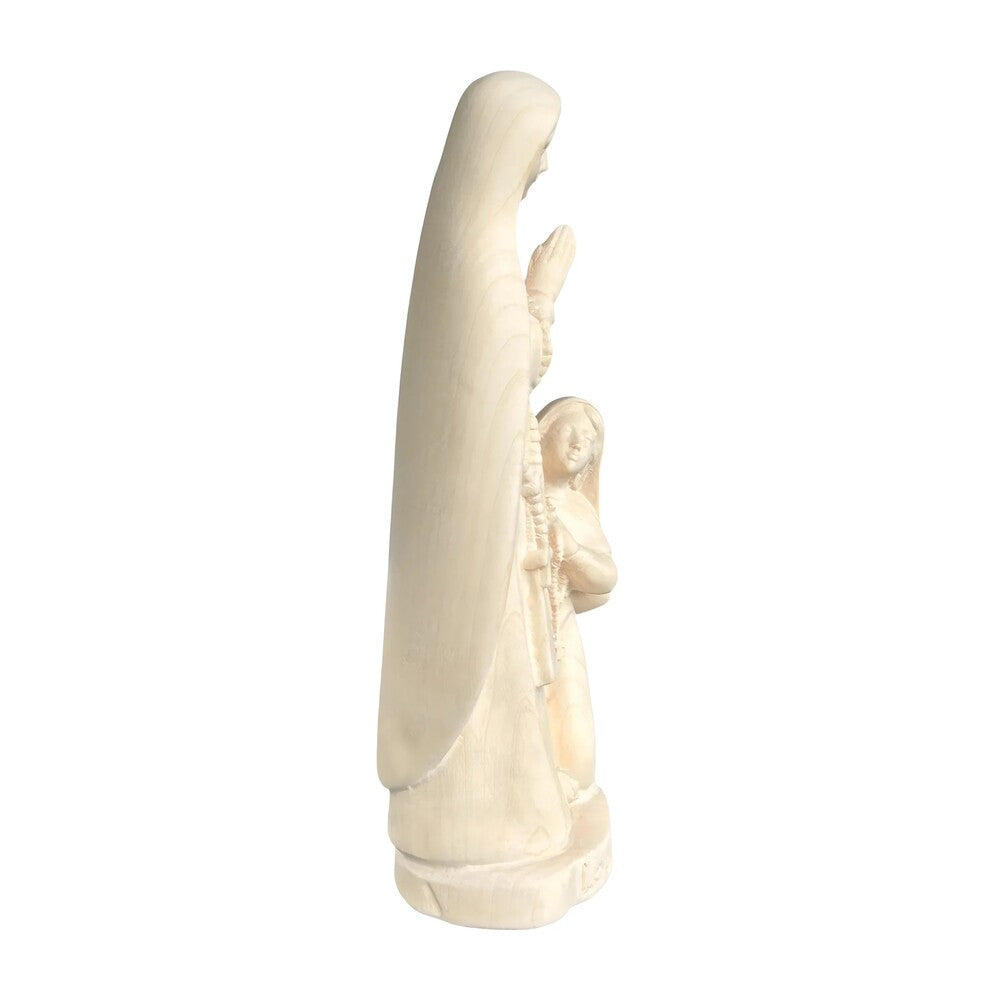 Statue of Our Lady of Lourdes with Saint Bernadette in Wood, Val Gardena